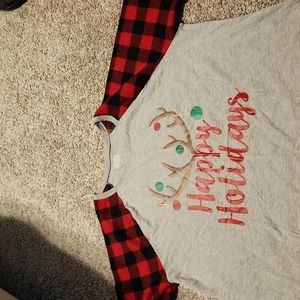 Womens plus Christmas top